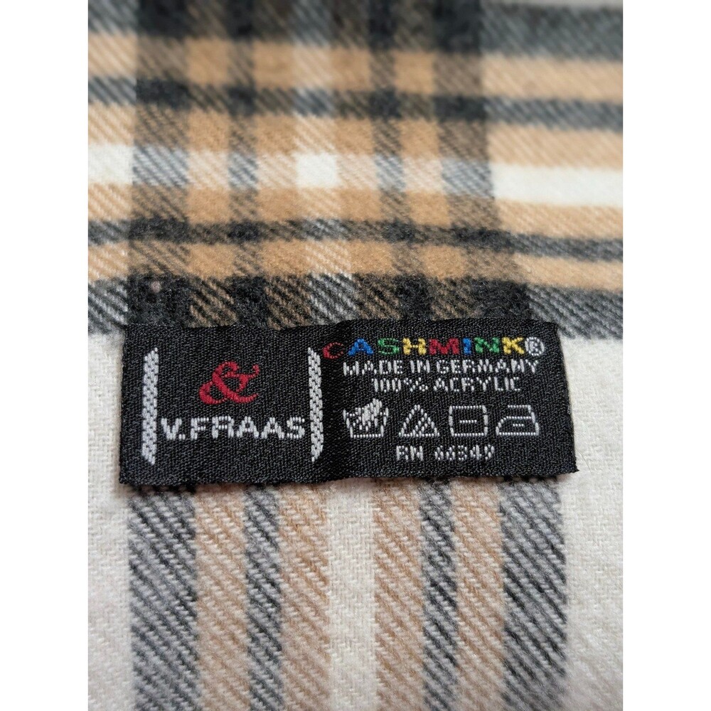 Plaid Scarf Bundle | V. Fraas Cashmink & Veronz Acrylic Scarves (2) - Picture 3 of 7